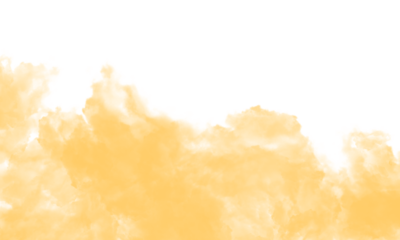 Abstract Yellow Clouds on White Background Artistic Render of Atmospheric Vapor