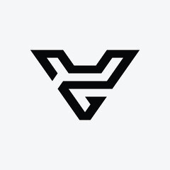 GV VG Modern Stylish Typography Logo