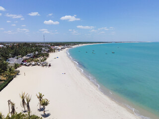 Tropical beach in Barra Grande, Piauí, Brazil. Peaceful atmosphere and beautiful natural landscape.