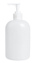 White Blank Plastic Bottle with Dispenser for Cosmetic Liquids Hygiene Products