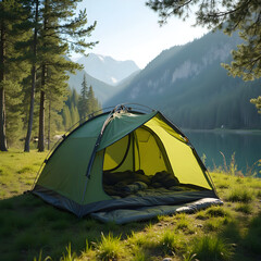 Camping tent outdoors