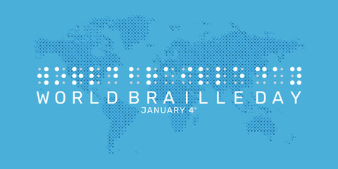 vector graphic of world braille day good for world braille day celebration. flat design. flyer design.flat illustration.