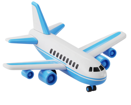 3d render icon of a toy airplane - Powered by Adobe