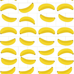 Seamless Pattern of Yellow Bananas.