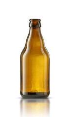 brown empty beer bottle