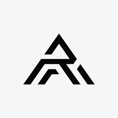 AR RA Modern Stylish Monogram Logo
