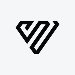 Letter W Minimal Modern Logo Design