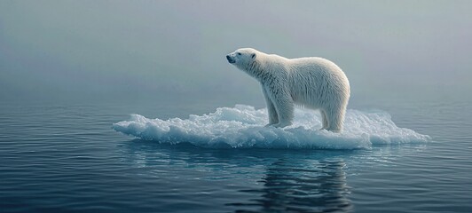 Fototapeta premium Polar Bear on Arctic Ice