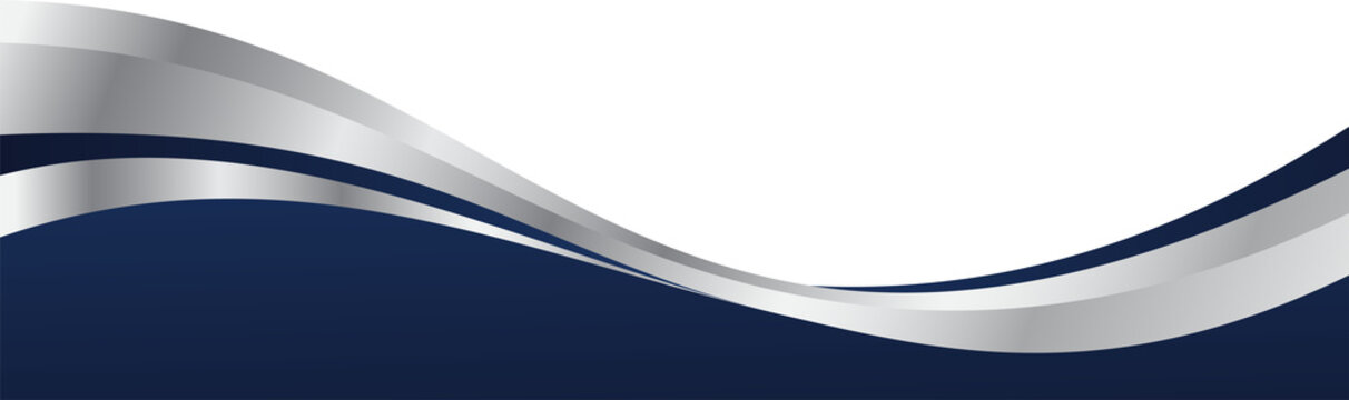 Elegant Blue and Silver Wave Graphic Background