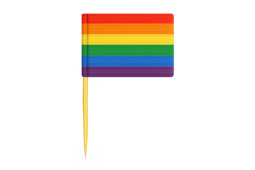 Rainbow pride flag toothpick standing for lgbtq equality