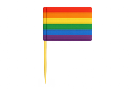 Rainbow pride flag toothpick standing for lgbtq equality - Powered by Adobe