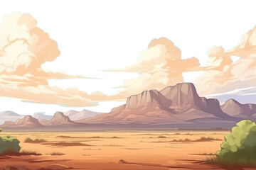 Naklejka premium PNG Desert landscape backgrounds outdoors.