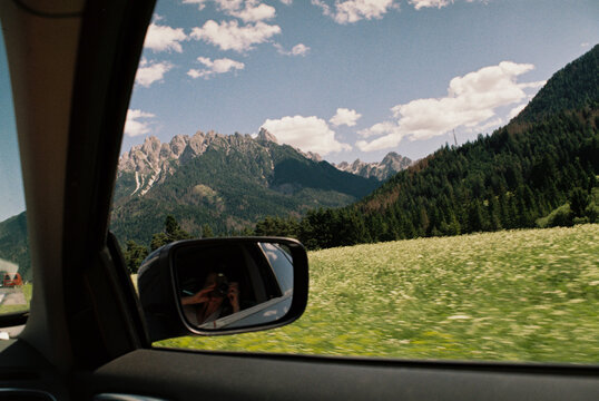 Scenic Mountain Drive in the Italian Alps
