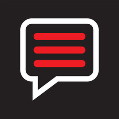 Chat Bubble Logo. Modern Conversation and Communication Icon Vector.