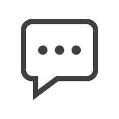 Chat Bubble Logo. Modern Conversation and Communication Icon Vector.