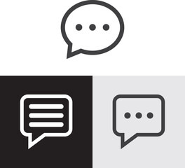 Chat Bubble Logo. Modern Conversation and Communication Icon Vector.