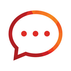 Chat Bubble Logo. Modern Conversation and Communication Icon Vector.