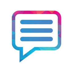 Chat Bubble Logo. Modern Conversation and Communication Icon Vector.