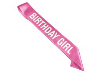 Pink birthday girl sash celebrating occasion