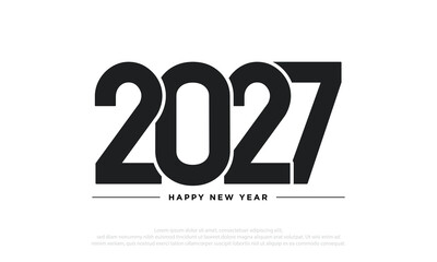 2027 Happy New Year Background Design.