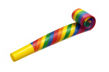 Rainbow party blower celebrating pride and diversity