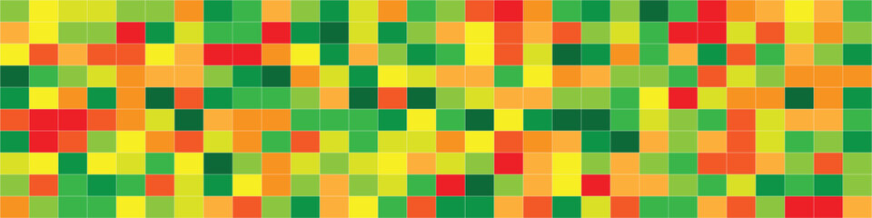 Abstract Seamless Warm Color Pixel Grid Background Digital Mosaic Texture Geometric Pattern Vector Illustration