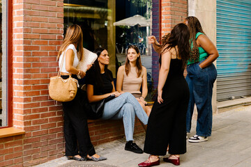 Professional women having a casual business discussion