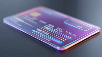 A modern smartphone with a colorful, futuristic design. It features a sleek, curved edge and a backlit display with vivid hues.