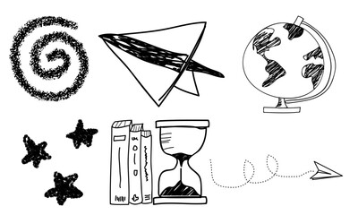 Hand Drawn Doodle Icon Pack - Sketch Style Ink Illustrations Set © fahrul