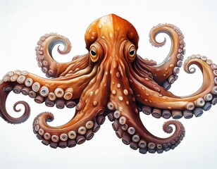 Obraz premium image of an octopus with white background