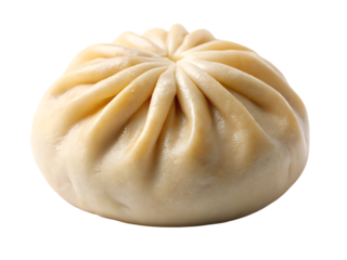 chinese steamed bun bao bun baozi isolated on white or transparent background, cutout, PNG, generated AI