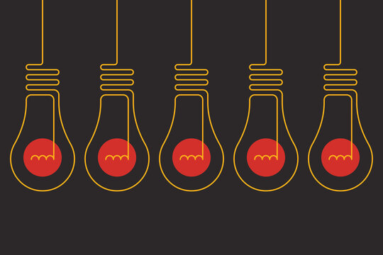 Beautiful glowing bulbs