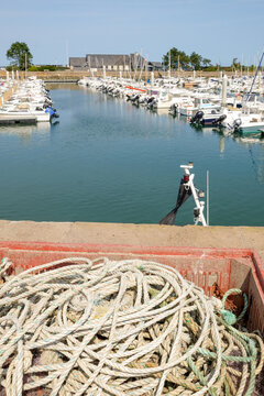 Coiled Ropes on Harbor Dock