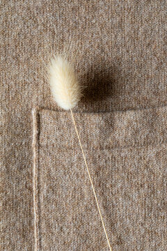 Knitted wool cardigan clothing with pocket detail