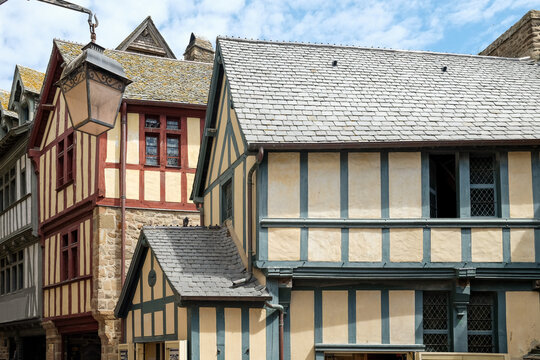 Traditional Norman Architecture with Half-Timbered Houses - Powered by Adobe