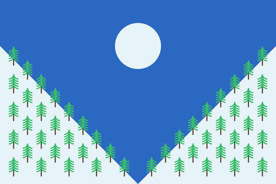Geometric winter landscape