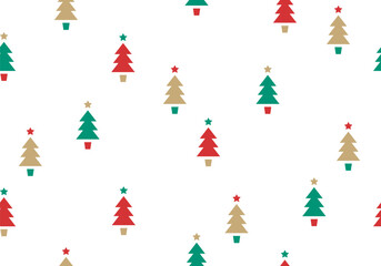 Christmas tree and snowflakes seamless pattern background vector. Festive illustration. Seamless pattern with Christmas tree. Christmas, New year design