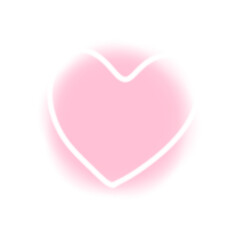 pink heart isolated on white background