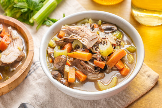 Leftover Turkey And Wild Rice Soup