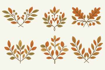 Six Autumn Foliage Borders