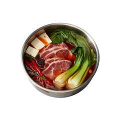 Gourmet raw lamb and pork chops with rosemary, ready for a delicious grilled meat meal