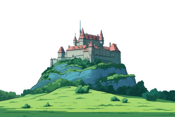 Obraz premium PNG Illustration Castle landscape castle architecture building.