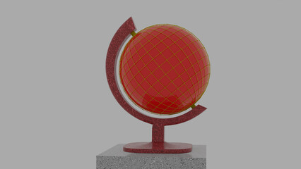 red microphone on white background