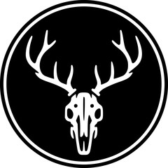 Deer Skull Icon Vector