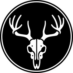 Deer Skull Icon Vector