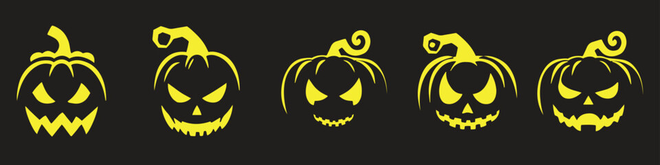 Halloween pumpkin vector illustration.
