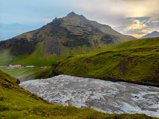 The Skogafoss waterfall in Iceland