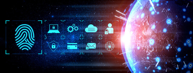 System for safeguarding digital identity using fingerprint authentication, encryption, and secure...