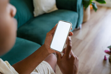 Holding smartphone at home