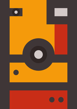 Geometric camera poster